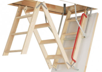 Wooden loft ladder